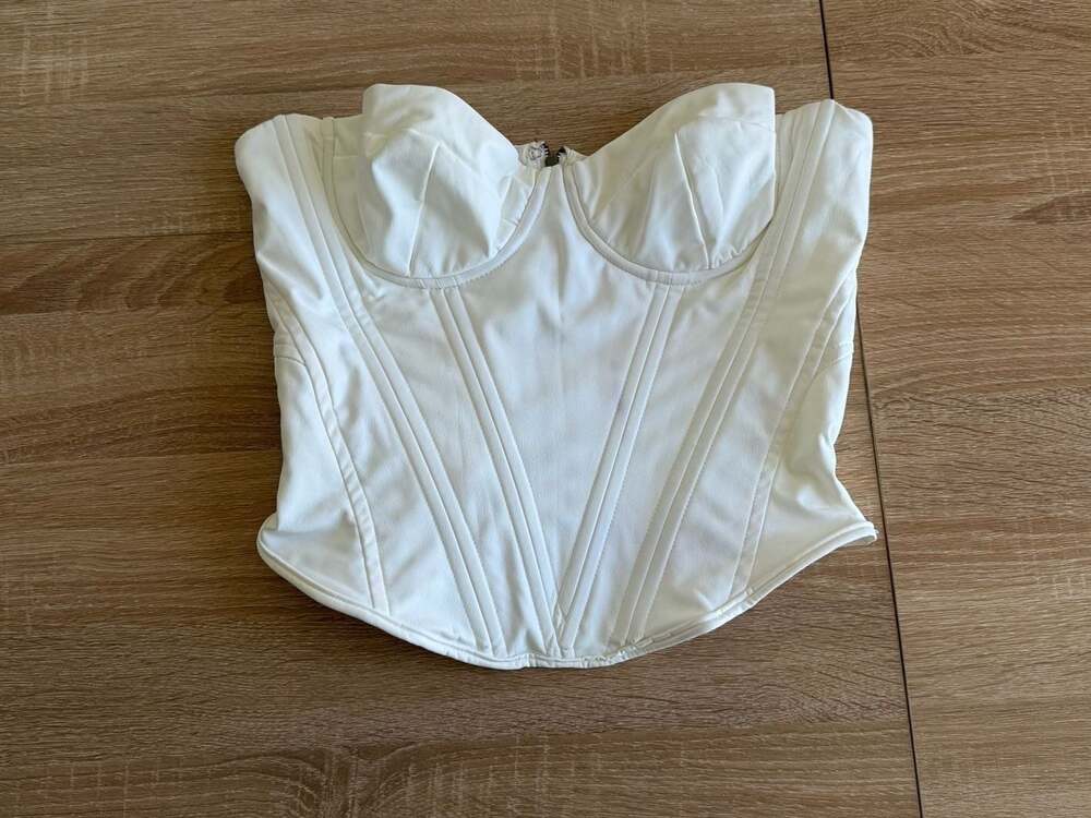 Fashion Nova Cece Faux Leather Bandage Corset Top